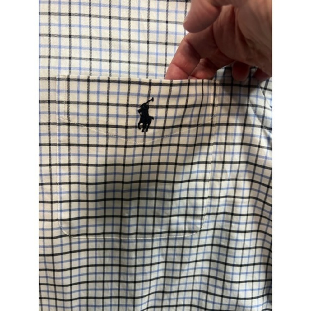 Ralph Lauren Classic Fit Shirt Button Down Men's Sz Medium Black,Blue & White - Picture 3 of 8